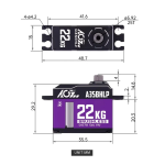Original AGFRC 0.07Sec Brushless Mini Digital Metal Gear 22kg-cm High Torque RC for Small Scale RC Cars